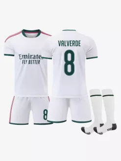 26/27 N° 7 Viní. Jr N° 10 Mbappé N° 5 Bellingham Ensemble 3 pièces Maillot domicile du club de football pour adultes et enfants
