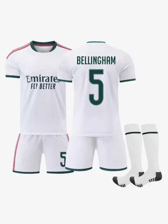 26/27 N° 7 Viní. Jr N° 10 Mbappé N° 5 Bellingham Ensemble 3 pièces Maillot domicile du club de football pour adultes et enfants