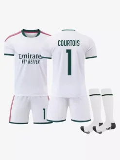 26/27 N° 7 Viní. Jr N° 10 Mbappé N° 5 Bellingham Ensemble 3 pièces Maillot domicile du club de football pour adultes et enfants
