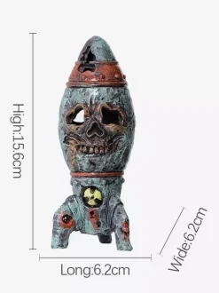 Accessoire de bombe crâne d'Halloween en résine Steampunk ogive nucléaire