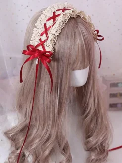 Accessoire de cheveux Lolita à volants en dentelle douce Lolita