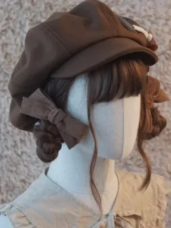 Accessoire de chapeau Sweet Lolita en polyester marron café Accessoires Lolita