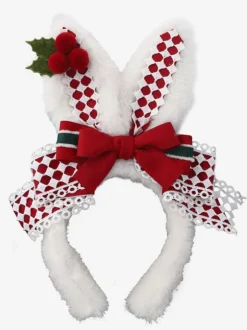 Accessoires Coiffure Mignonne Polaire Lolita N艙uds rouges Plaid Lapin