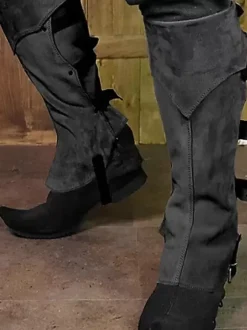 Accessoires De Bottes De Pirate Steampunk Rivet Genouillères Rétro Pour Homme