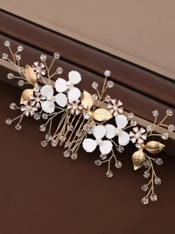 Accessoires de cheveux de mariée en métal