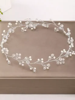 Accessoires de cheveux en métal coiffure de mariage faits main pour la mariée