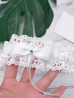 Accessoires De Mariée Jarretières De Mariage Dentelle N艙ud Pour Femmes