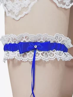 Accessoires De Mariée Jarretières De Mariage Dentelle N艙ud Pour Femmes