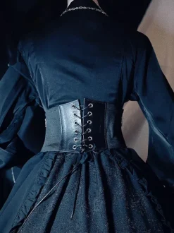 Accessoires Gothique Lolita Chaînes Noires Cuir PU Divers