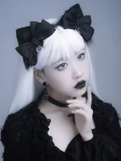 Accessoires Gothiques Lolita Accessoire Noir N艙ud Divers