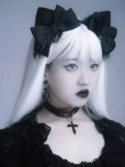 Accessoires Gothiques Lolita Accessoire Noir N艙ud Divers