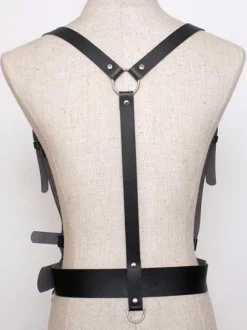 Accessoires Steampunk Lolita Détails en métal noir Cuir PU