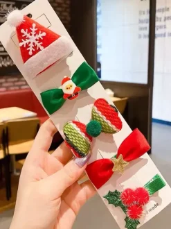 Accessoires Sweet Lolita N艙uds rouges Motif de Noël Coiffes Divers
