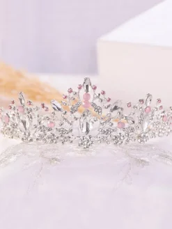 Accessoires de cheveux de mariée en métal diadème de casque de mariage