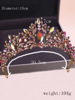 Accessoires de cheveux de mariée en métal diadème de casque de mariage