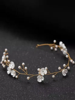 Accessoires de cheveux en métal de mariage de casque pour la mariée