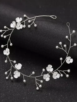 Accessoires de cheveux en métal de mariage de casque pour la mariée