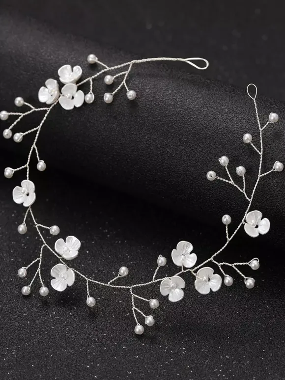 Accessoires de cheveux en métal de mariage de casque pour la mariée