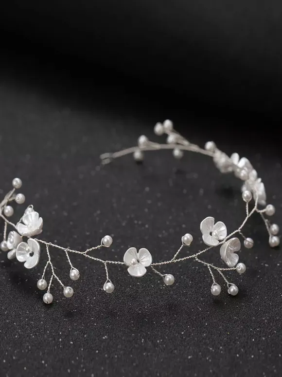Accessoires de cheveux en métal de mariage de casque pour la mariée