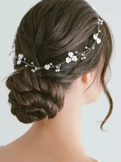 Accessoires de cheveux en métal de mariage de casque pour la mariée