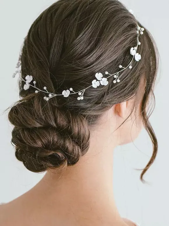 Accessoires de cheveux en métal de mariage de casque pour la mariée