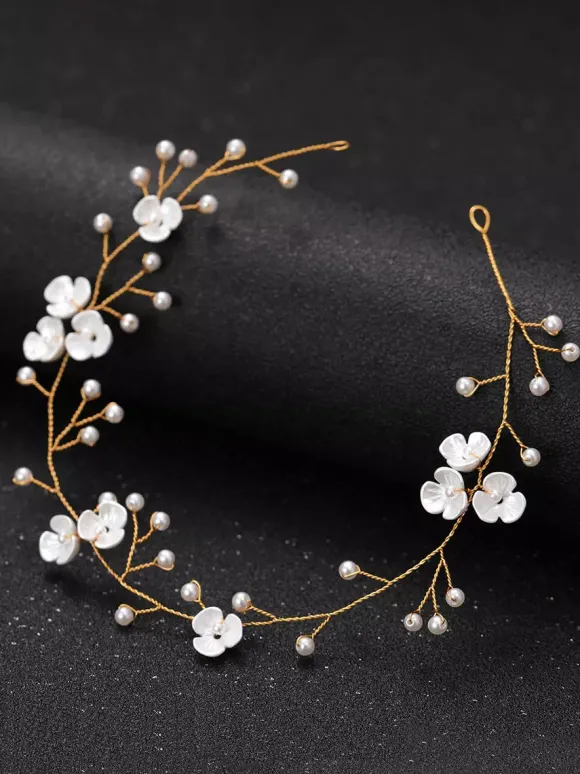 Accessoires de cheveux en métal de mariage de casque pour la mariée