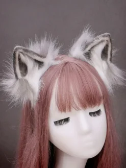 Accessoires douce Lolita coiffure Lolita décontracté quotidien avec oreilles de renard noir