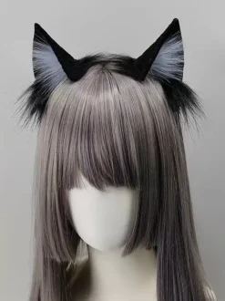Accessoires Gothiques Lolita Noir Blanc Accessoire Bloc de Couleur Divers