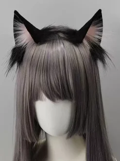 Accessoires Gothiques Lolita Noir Blanc Accessoire Bloc de Couleur Divers