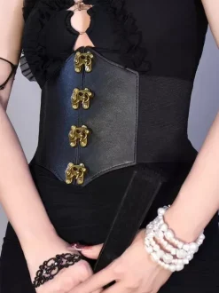 Accessoires gothiques Lolita 艗illets noirs Détails métalliques Divers
