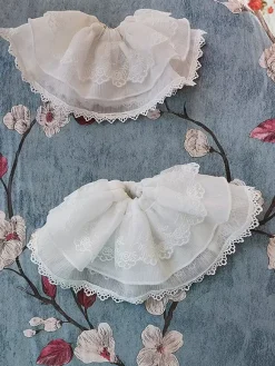 Accessoires Lolita de style ROCOCO Accessoire en satin blanc Infanta Divers