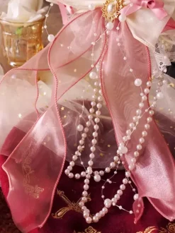 Accessoires Lolita Style Chinois Perles Vertes N艙uds Fleurs Accessoire Fibre Polyester Divers