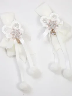 Accessoires Lolita Style Rococo pompons blancs n艙uds couvre-chef divers