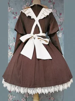 Accessoires Sweet Lolita Infanta Tablier en fibre de polyester abricot Divers