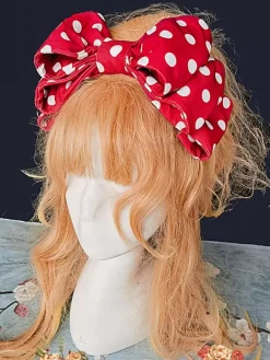 Accessoires Sweet Lolita Infanta Noeuds Rouges Polyester Divers