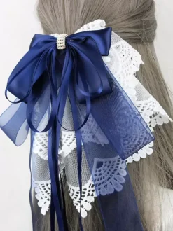 Accessoires Sweet Lolita N艙uds violets Volants Coiffes Divers