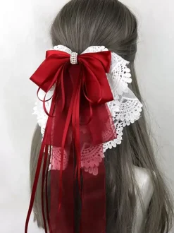 Accessoires Sweet Lolita N艙uds violets Volants Coiffes Divers