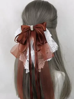 Accessoires Sweet Lolita N艙uds violets Volants Coiffes Divers