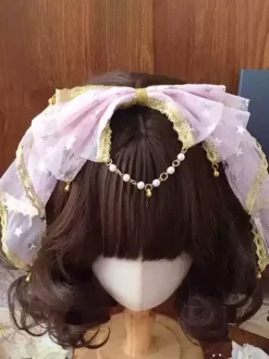 Accessoires Sweet Lolita N艙uds noirs Dentelle Coiffes Divers