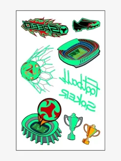 Autocollant Tatouage Football Accessoires De Sport Vert 10 Pièces