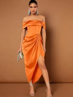 Avec robe de cocktail mode courte col bateau court