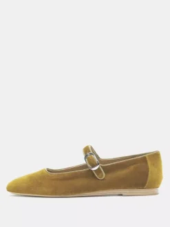 Ballerines en velours à bout rond Mary Jane Ballerines pour femmes