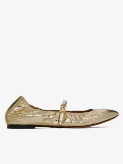Ballerines plates noires à bout rond froncé Mary Jane Ballerines plates pour femmes