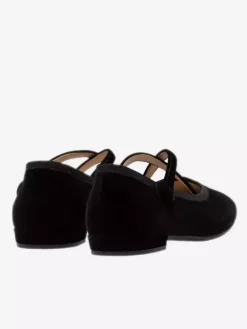 Ballerines bordeaux à bout rond en velours pour femmes