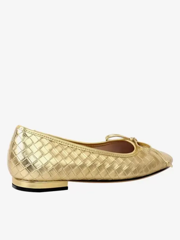 Ballerines en cuir PU à bout carré et boucle pour femmes