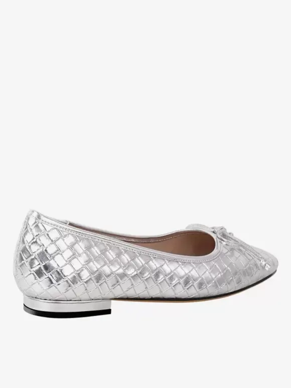 Ballerines en cuir PU à bout carré et boucle pour femmes