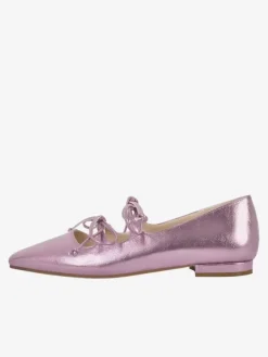 Ballerines en cuir PU à bout carré et boucle pour femmes