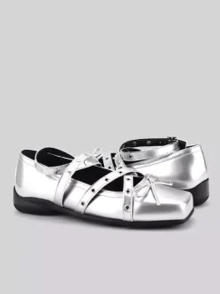 Ballerines noires à bout carré pour femme chaussures décontractées à talons compensés