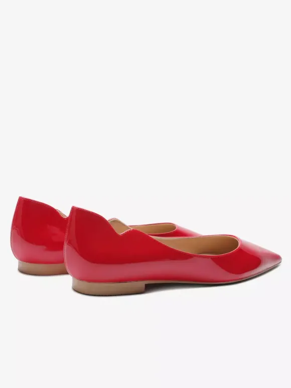 Ballerines noires pour femmes bout pointu chaussures décontractées à enfiler