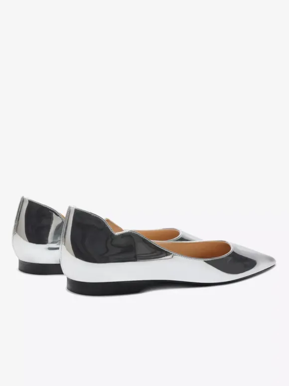 Ballerines noires pour femmes bout pointu chaussures décontractées à enfiler
